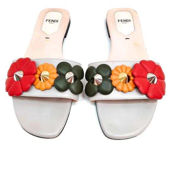 Fendi Women's Floral Slide SIZE 4.5 Women - Picture 1 of 8